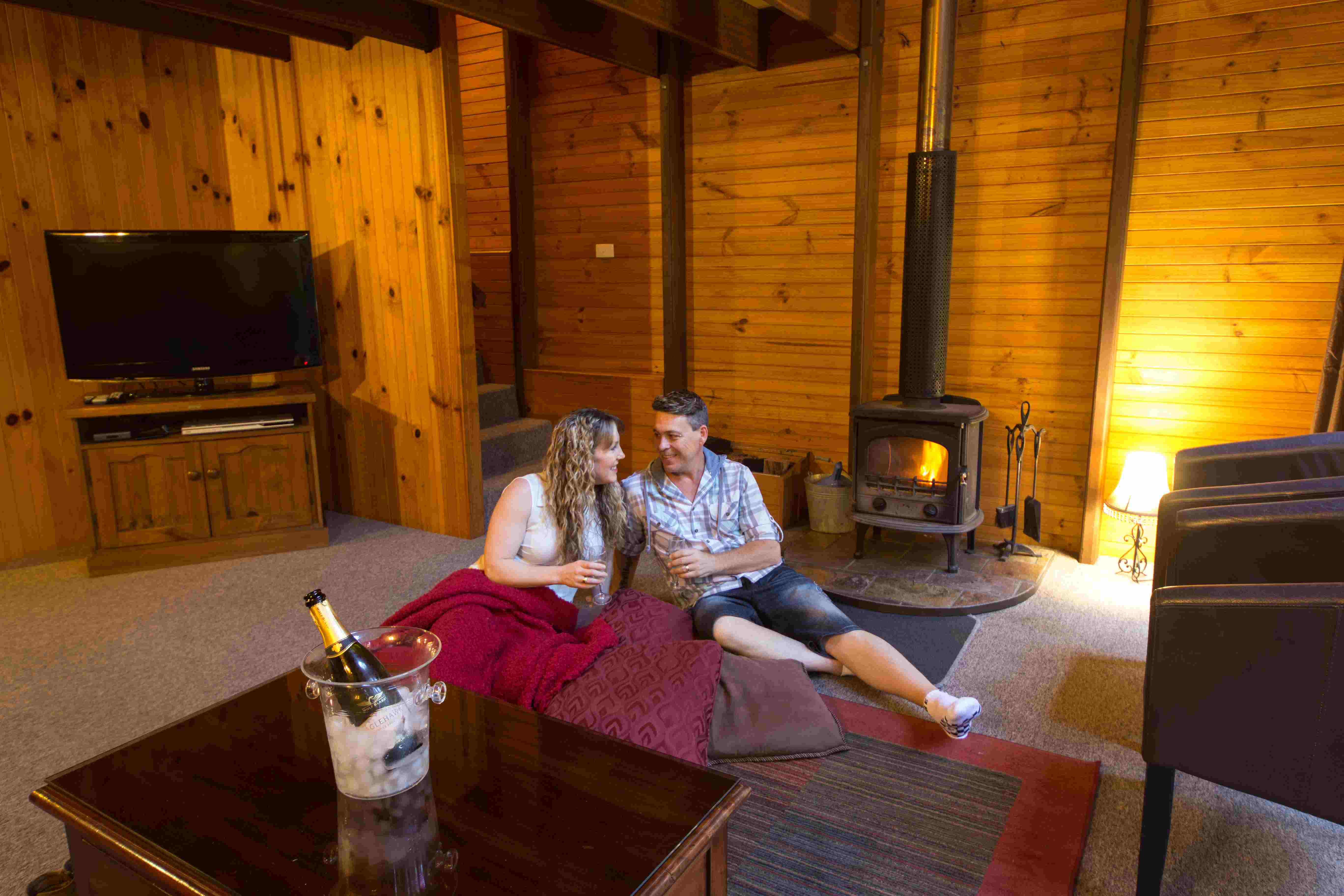By the fire